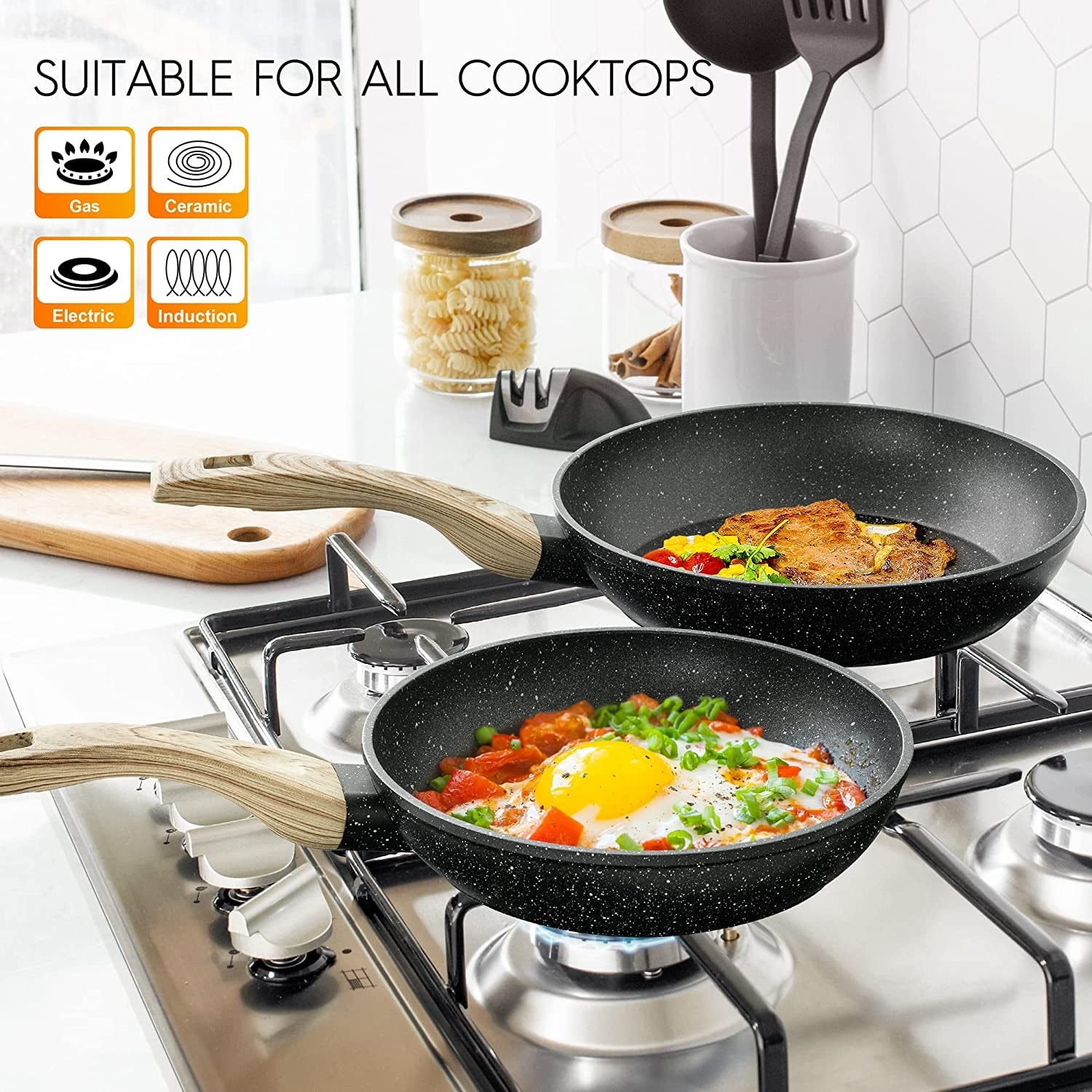 Granitestone 13pc Country Style Nonstick Pots and Pans Cookware Set