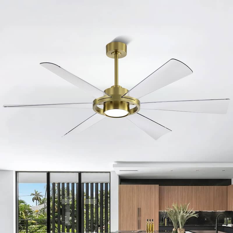 60 in. 6-Plywood Blades Indoor LED Ceiling Fan with Remote