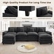 preview thumbnail 77 of 109, Modular Cloud Chenille Sectional Sofa with Ottomans, Deep Seat Convertible L-Shaped or U-Shaped Couch