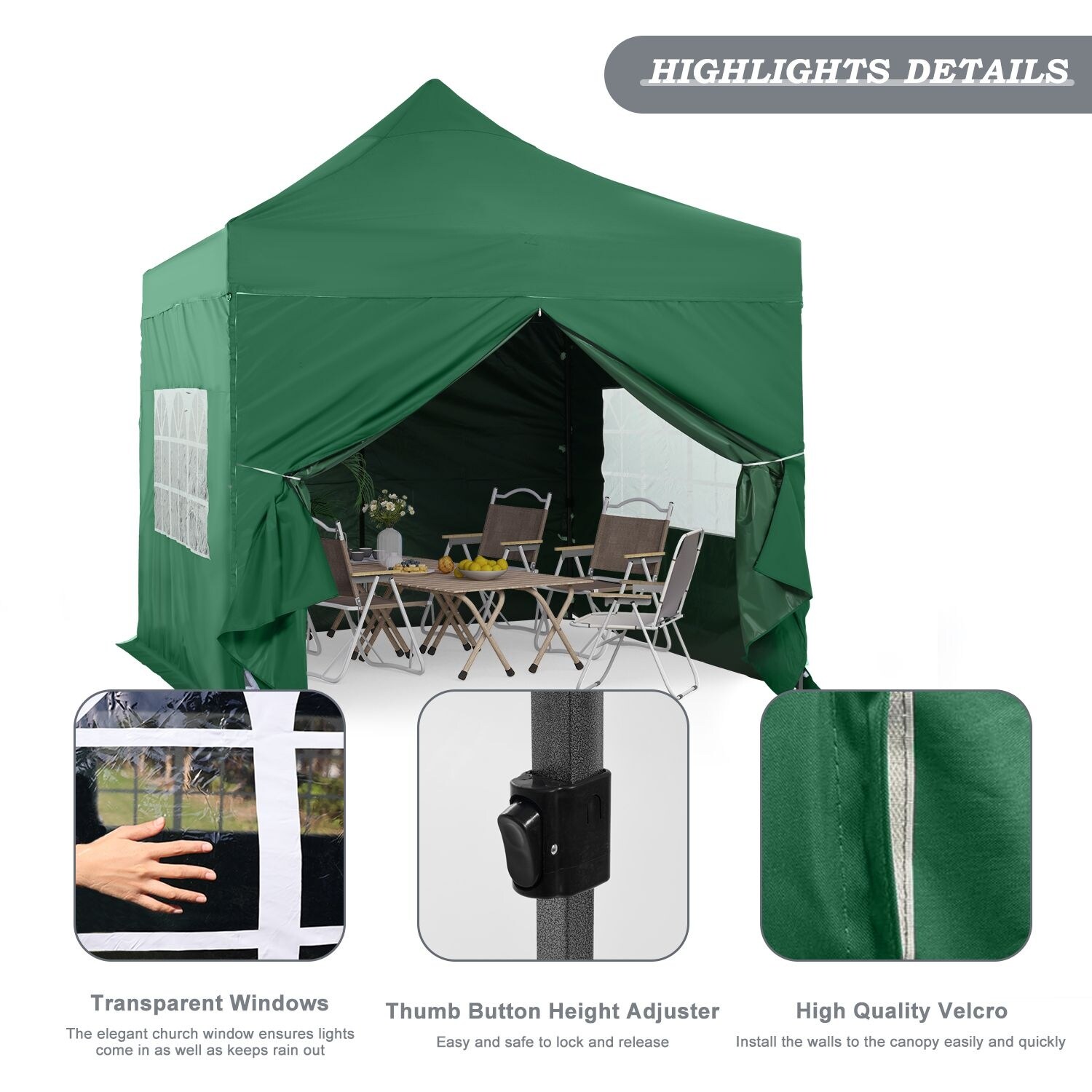 Outsunny 10' x 10' Pop Up Canopy with 4 Removable Sidewalls Outsunny 10' x 10' Pop Up Canopy with 4 Removable Sidewalls
