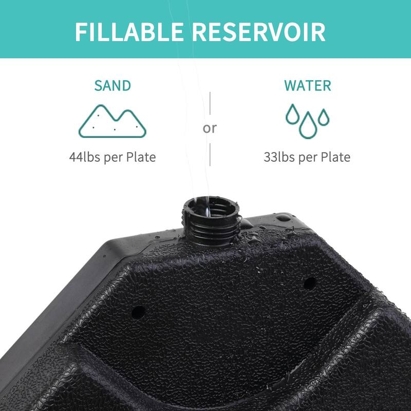 Autlaycil 4 PlateOutdoor Patio Cantilever Umbrella Base Weights