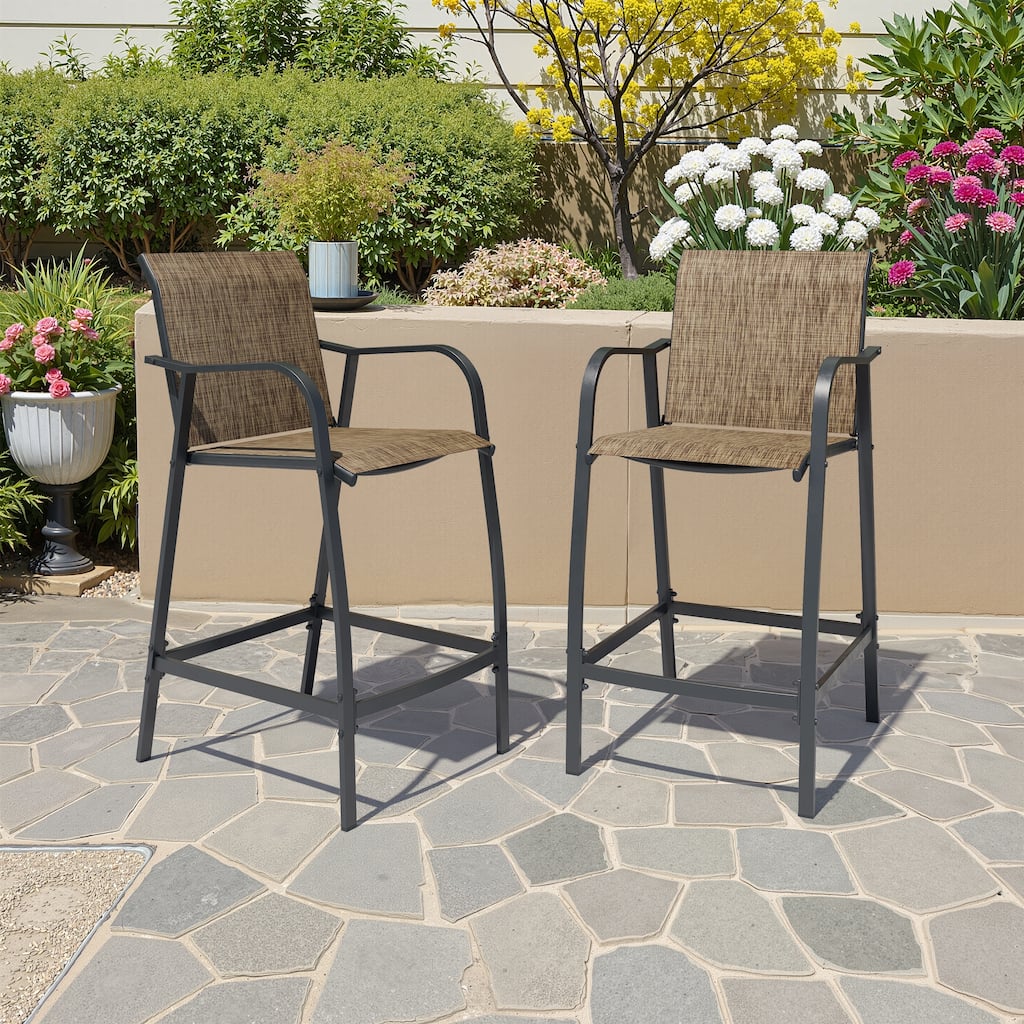 Outdoor Patio Bar Stool Chair Set Lightweight Bar Chairs