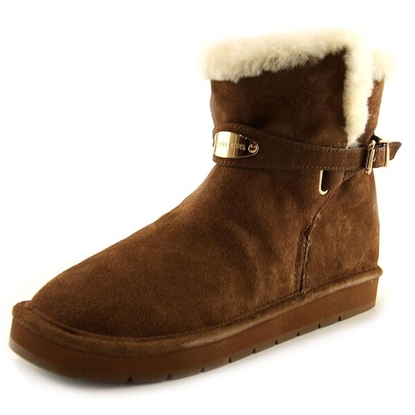 Michael Michael Kors Sandy Women Round Toe Suede Brown Winter Boot