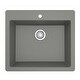 preview thumbnail 44 of 55, Karran Top Mount 25 in. Single Bowl Quartz Kitchen Sink