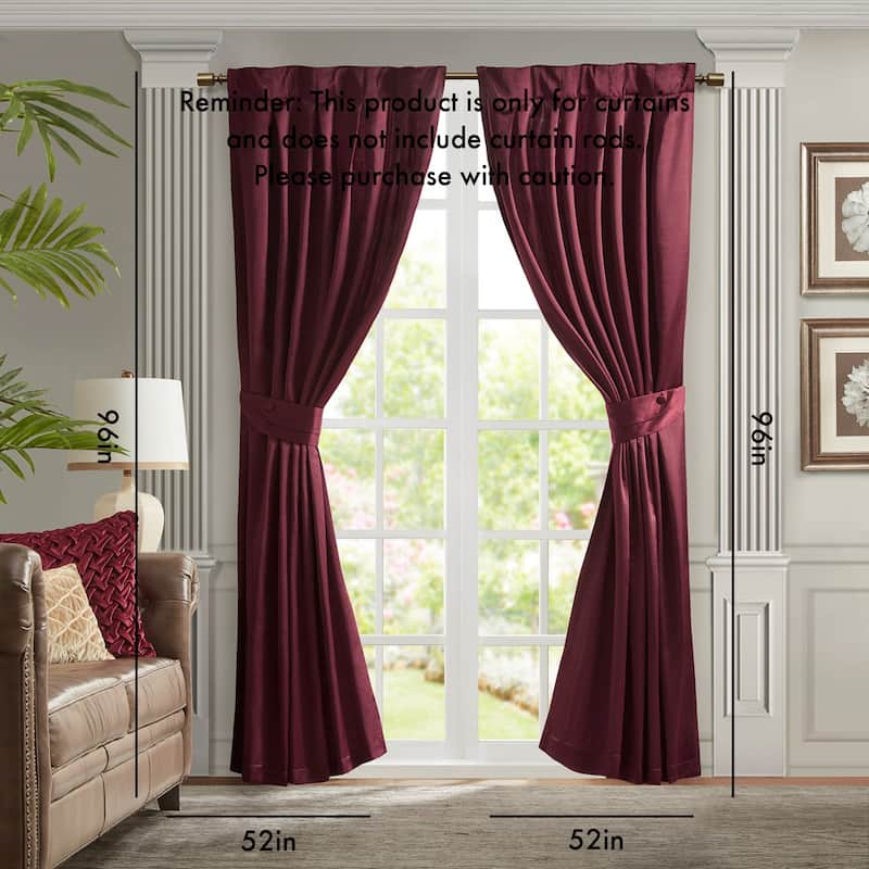 Pleat Curtain Panel with Tieback