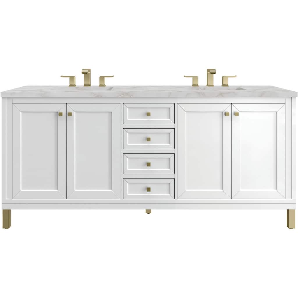 James Martin Vanities 503-V72-3VSL Chicago 72" Free Standing Double