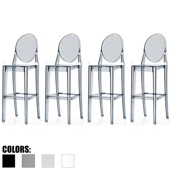 2xhome Set Of 4 Smoke Modern 30 Seat Bar Stool Counter Height 2xhome Set Of 4 Smoke Modern 30 Seat Bar Stool Counter Height With Back Transpa
