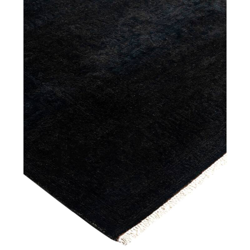 Overdyed One-of-a-Kind Hand-Knotted Area Rug - Black - 3' 2" x 5' 4"