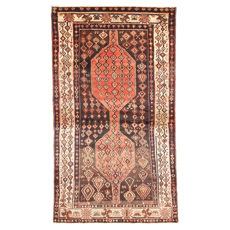 ECARPETGALLERY Hand-knotted Andelz Brown Wool Rug - 4'3 x 7'7
