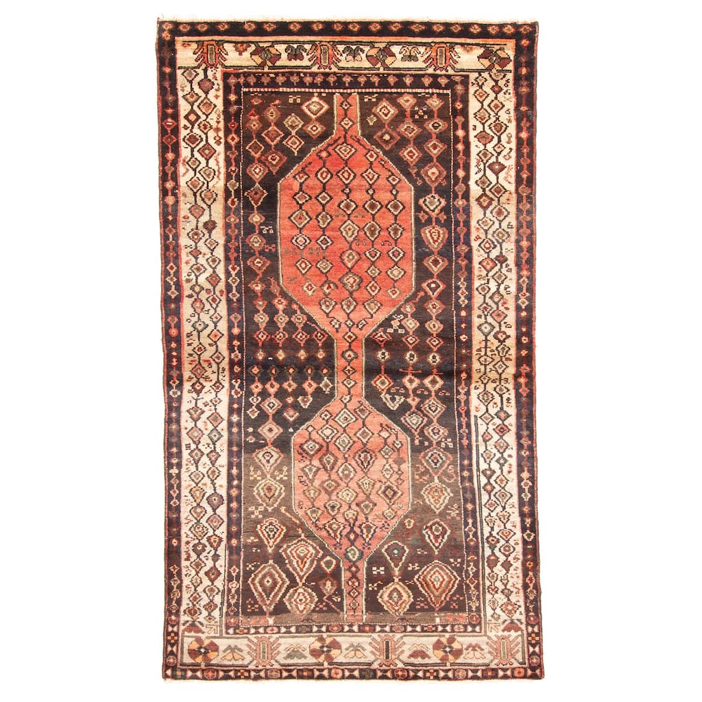 ECARPETGALLERY Hand-knotted Andelz Brown Wool Rug - 4'3 x 7'7