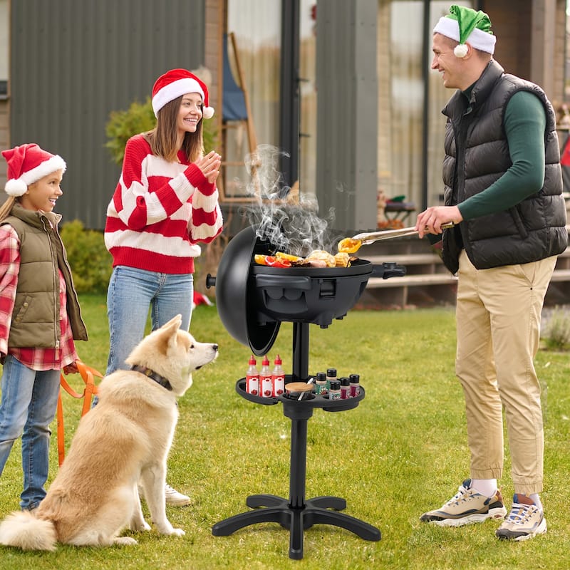 Gymax Indoor Outdoor Electric Grill w/ Non-stick Grill Plate