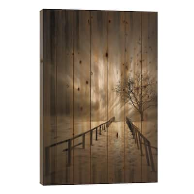 Stairs To The Sanctuary Print On Wood by David Senechal Photographie - Multi-Color