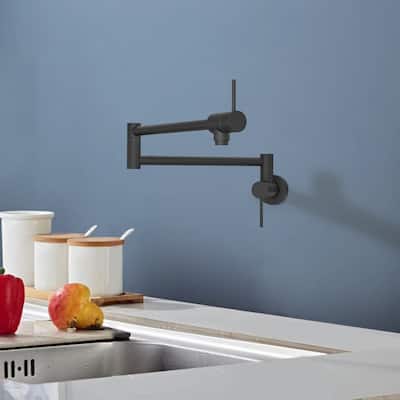 Topcraft Pot Filler Wall Mount Folding Kitchen Faucet