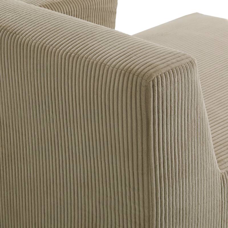 No Assembly Modular Corduroy Sectional Sofa Couch