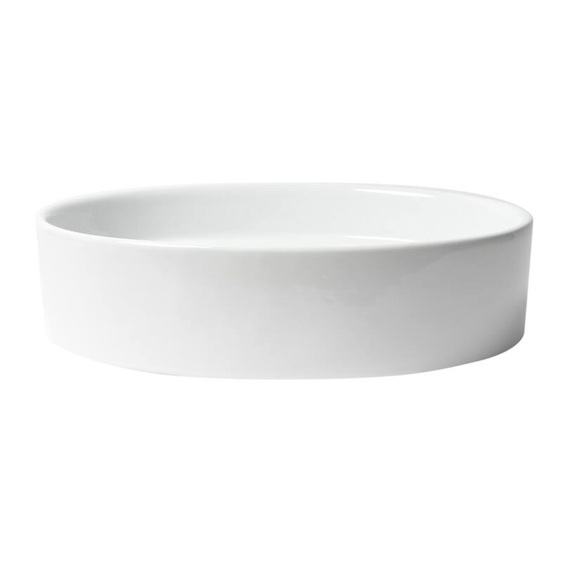 ALFI brand White 22" Oval Above Mount Ceramic Sink