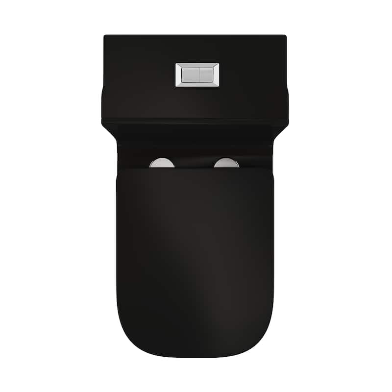 Concorde One Piece Square Toilet Dual Flush In Glossy Black 1.1/1.6 Gpf - 27.0" x 15.0" x 29.5"