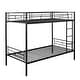 preview thumbnail 14 of 46, Twin over Twin Metal Bunk Bed, Save Space or Split Into 2 Beds, Black