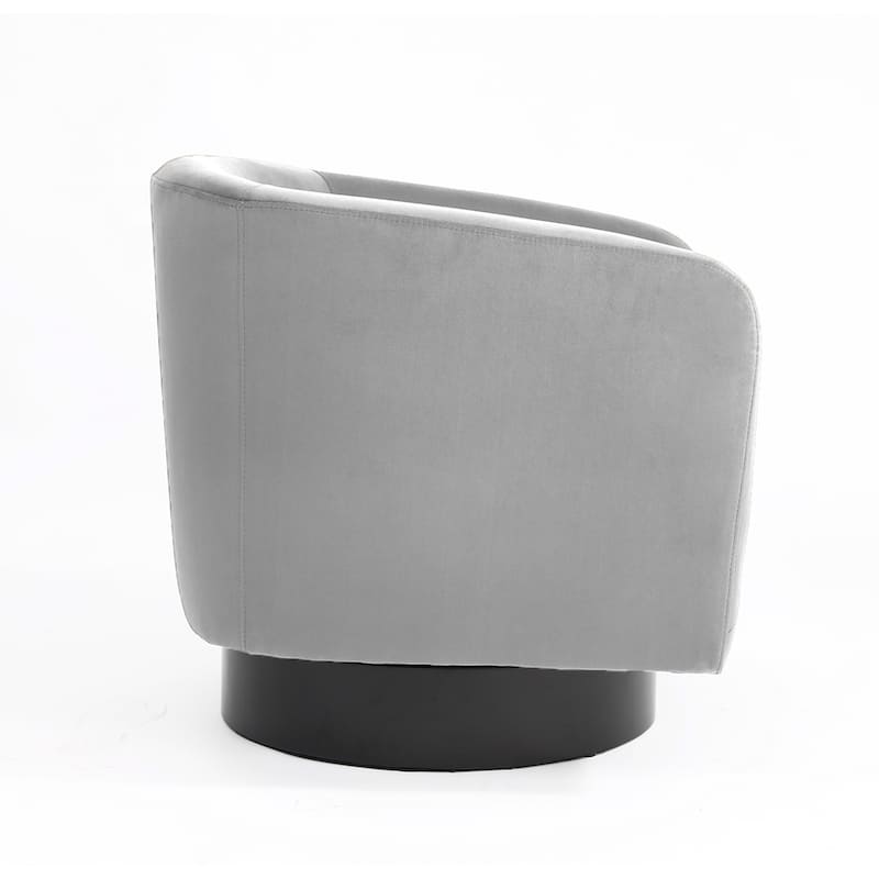 UIXE 360° Swivel Barrel Accent Chair Velvet Armchair For Living Room