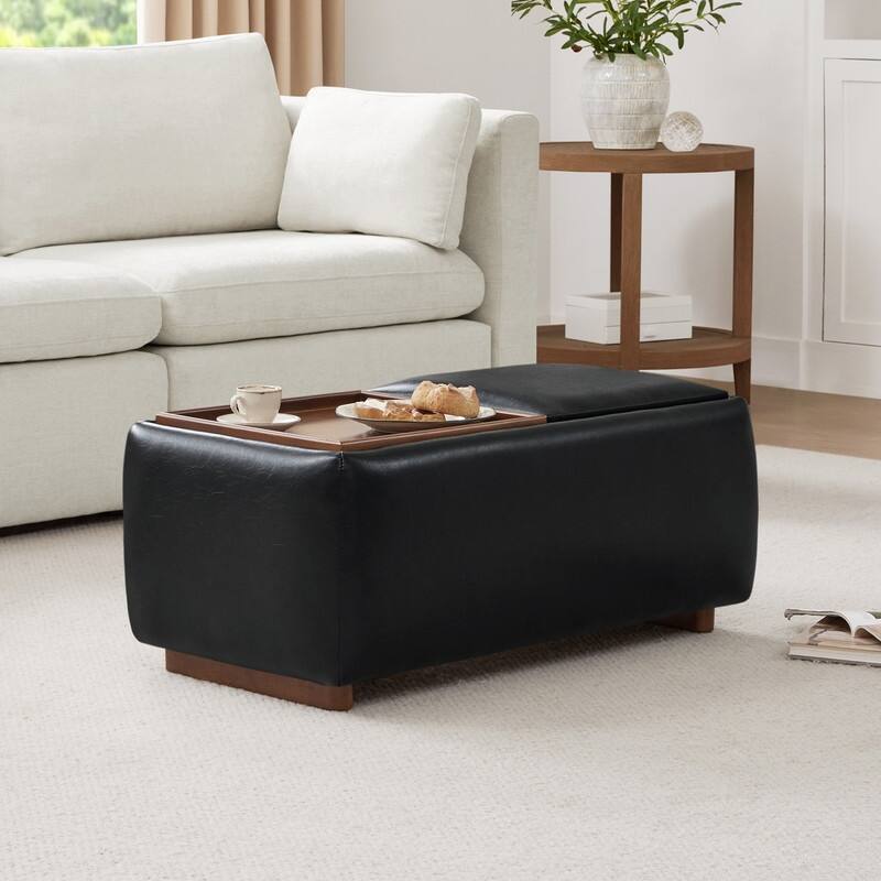 Spruce & Spring Bart Storage Ottoman Bench Rectangle Footrest