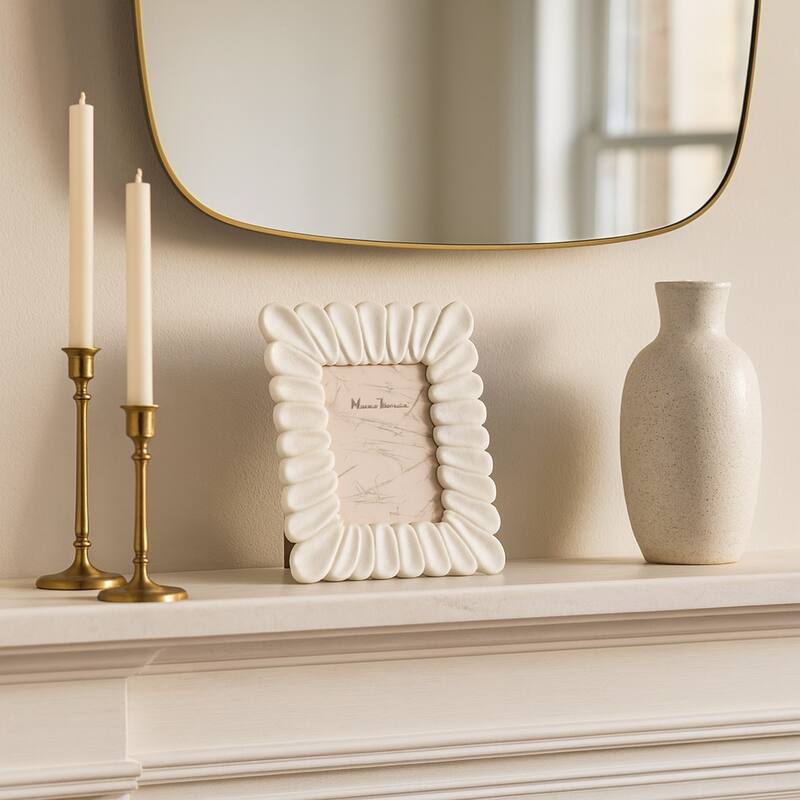 Resin Photo Frame Sculpted Dimensional Design and Textured Contours