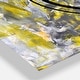 preview thumbnail 3 of 4, Designart 'Grey and Yellow Abstract Pattern' Modern 3 Panels Oversized Wall CLock - 36 in. wide x 28 in. high - 3 panels