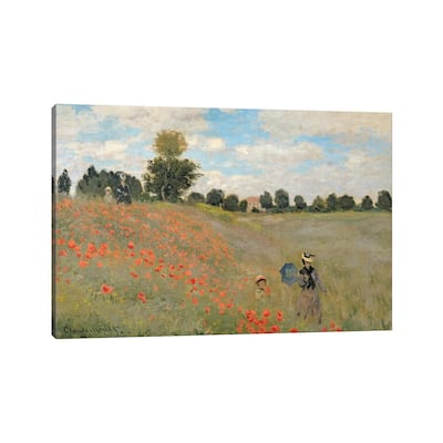 iCanvas "Wild Poppies, Near Argenteuil, 1873" by Claude Monet Canvas Print