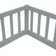 preview thumbnail 45 of 45, Twin Size Kids Bed Frame, Double Twin Floor Bed with Fence Guardrails