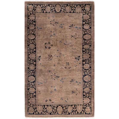 Overdyed One-of-a-Kind Hand-Knotted Area Rug - Brown - 3' 1" x 5' 1"