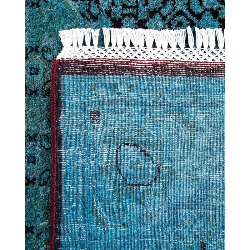 Contemporary Overdyed Wool Hand Knotted Area Rug - 4' 2" x 6' 2"