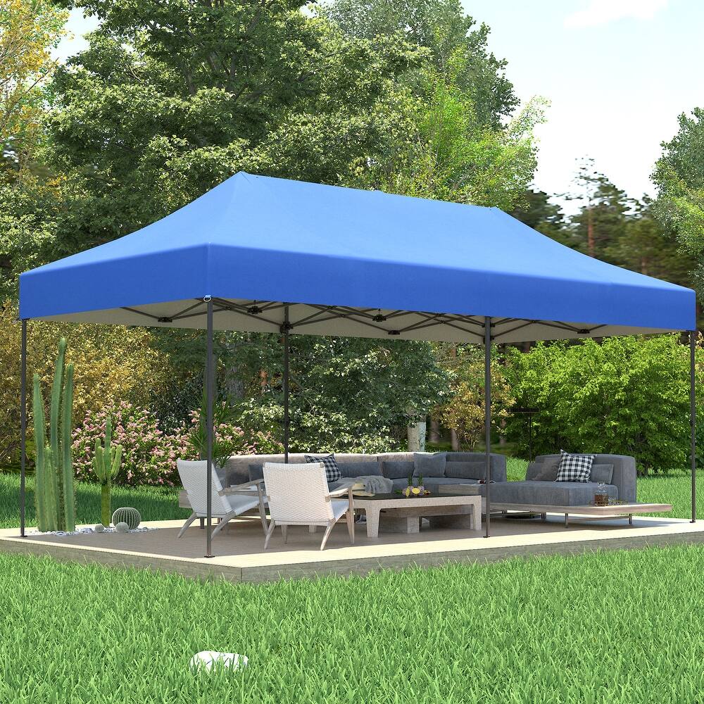 10x20 Heavy Duty Pop up Canopy Tent,Outdoor Shade Instant Folding Event Gazebo with Wheeled Bag