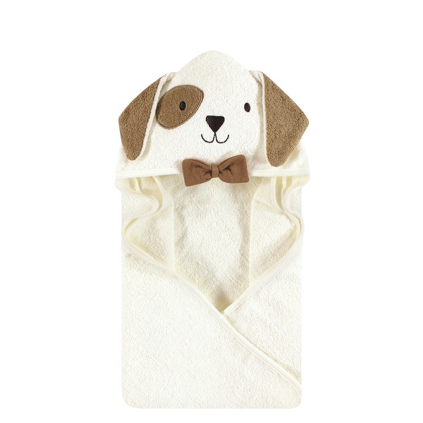 slide 1 of 1, Hudson Baby Unisex Baby Cotton Animal Face Hooded Towel, Dog, One Size - Dog - One Size One Size - Dog