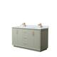 Option Light Green, Bronze Trim, Carrara Marble Top