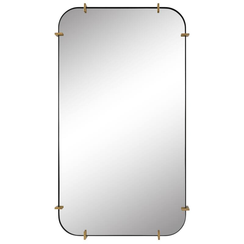 Uttermost 09888 Pali 27-1/8" W x 47-1/2" H Rectangular Framed Bathroom - Black