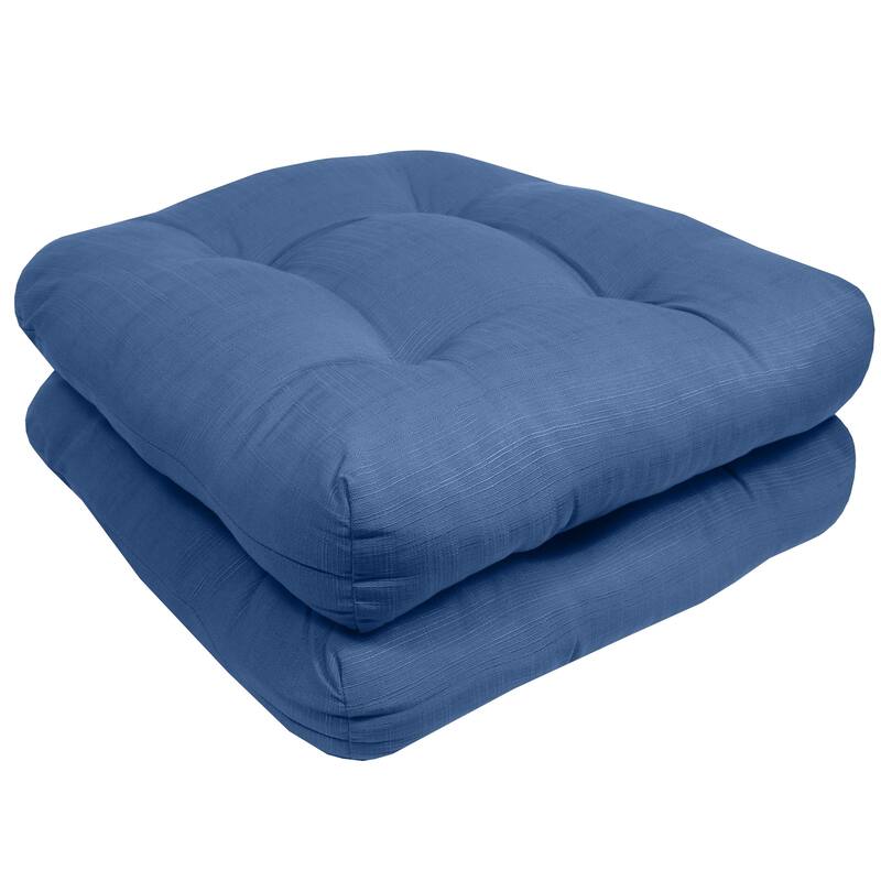Sweet Home Collection Patio Cushions Outdoor Chair Pads Thick Fiber Fill Tufted 19" x 19"