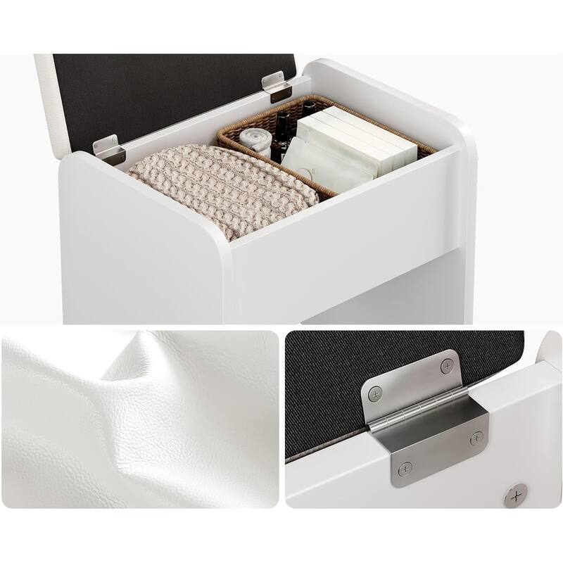 Vanity Desk with Lighted Mirror, Makeup Vanity Table with 3 Storage Drawers and 11 Shelves
