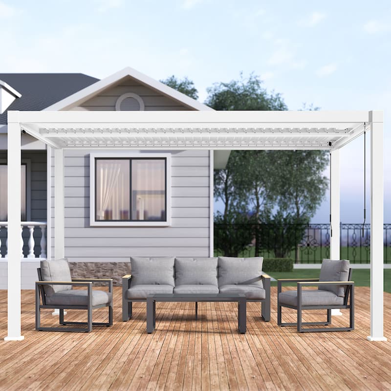 Aluminum Outdoor Pergola with Independent Louvered
