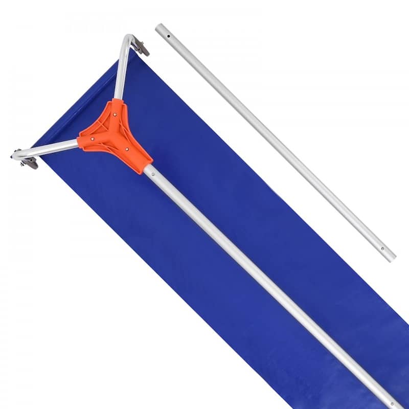 Extendable Roof Snow Rake 17-Inch Aluminum Blade with Smooth Wheels for Residential Snow Clearing