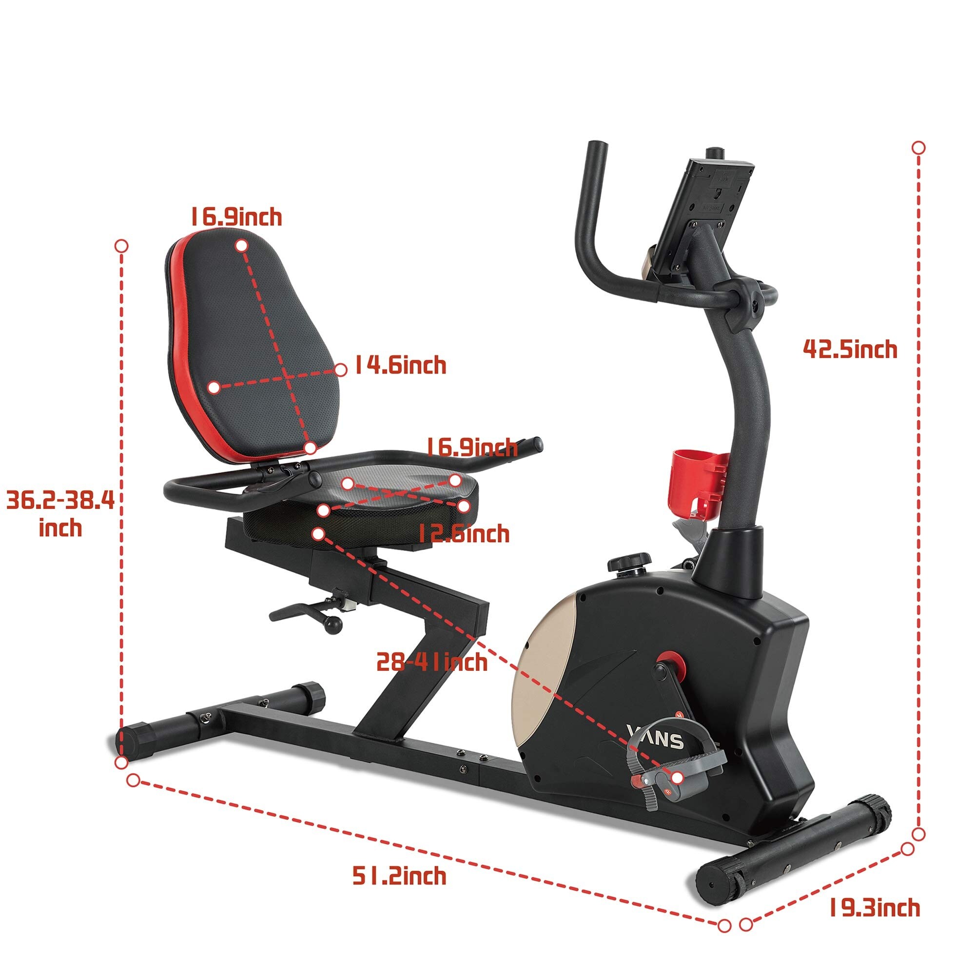 Recumbent Exercise Bike for Adults Seniors Home Workout and Physical Therapy with 400 LBS Weight Capacity RB912 Bottle Holder Bed Bath Beyond 40334946