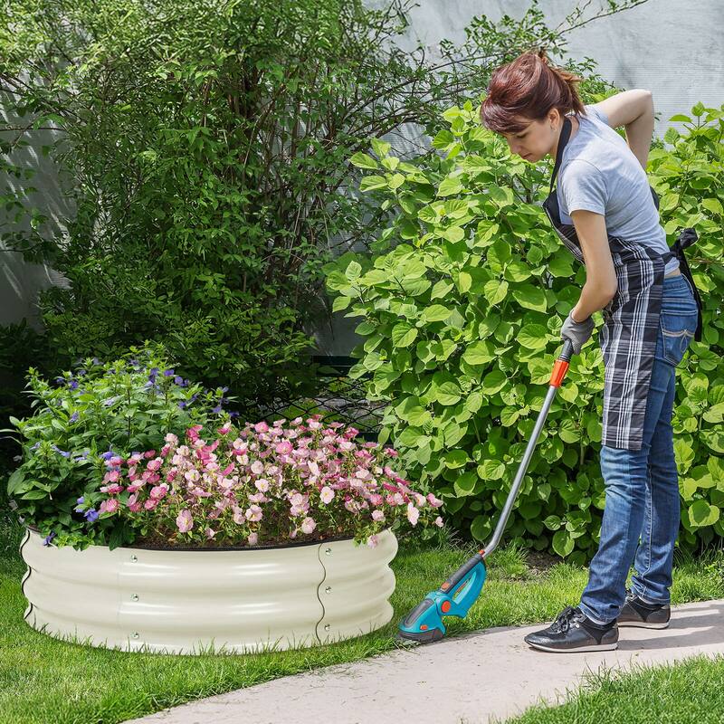 Aoodor 9'' Tall Aluzinc Metal Raised Garden Bed 30'' Round - 30"x9"