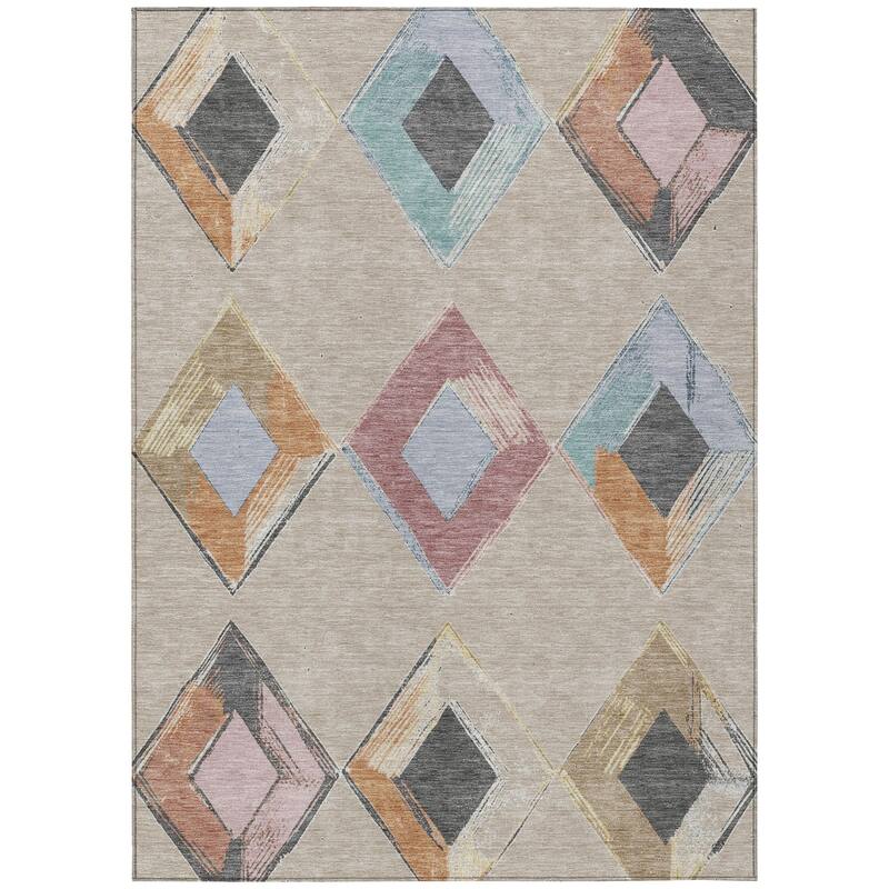 HomeRoots Geometric Transitional Rectangle Outdoor Rug