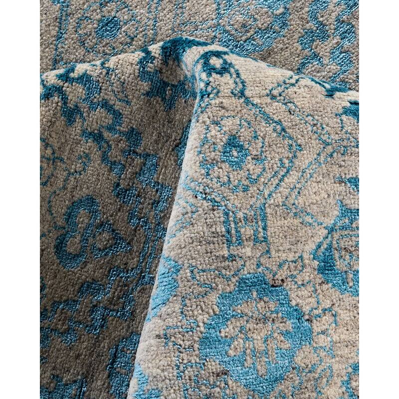 Ikat One-of-a-Kind Hand-Knotted Area Rug, Beige - 7' 10" x 9' 10"