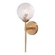 preview thumbnail 7 of 10, Olson 1 Light Mid-Century Modern Wall Sconce Clear Globe Glass - 6-in. W x 16.5-in. H x 7-in. D