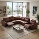 preview thumbnail 9 of 16, Power Recliner 6-Piece Sectional Sofa with Storage Console Dark Brown