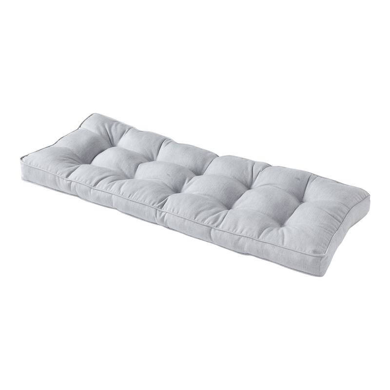 Sunbrella 51 x 18 in. Outdoor Bench Cushion - Canvas Granite