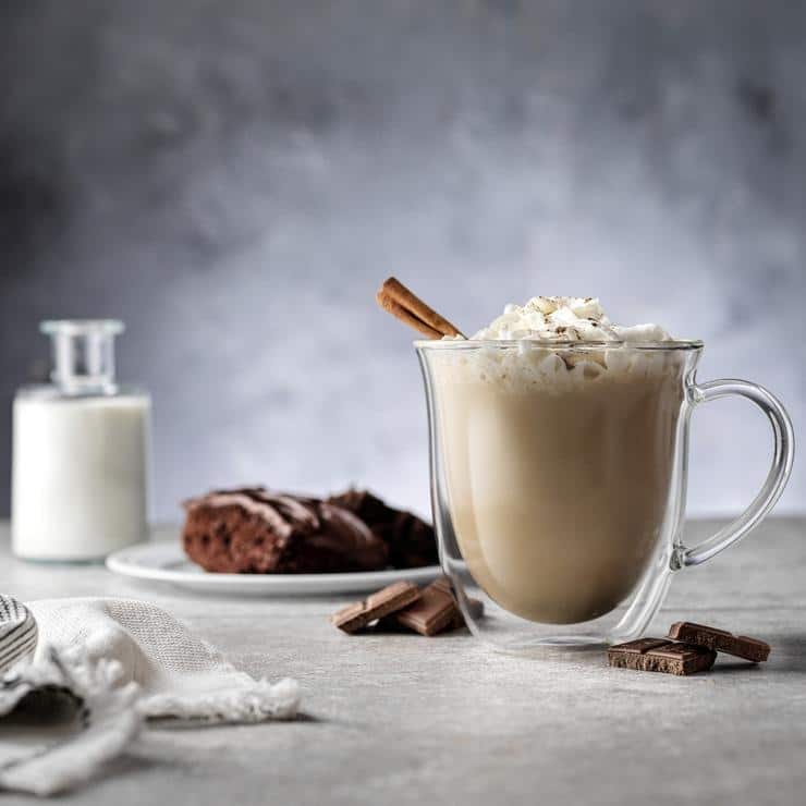 JoyJolt Glass Double Wall Insulated Coffee Tea Mug (Set of 2) 13.5 oz