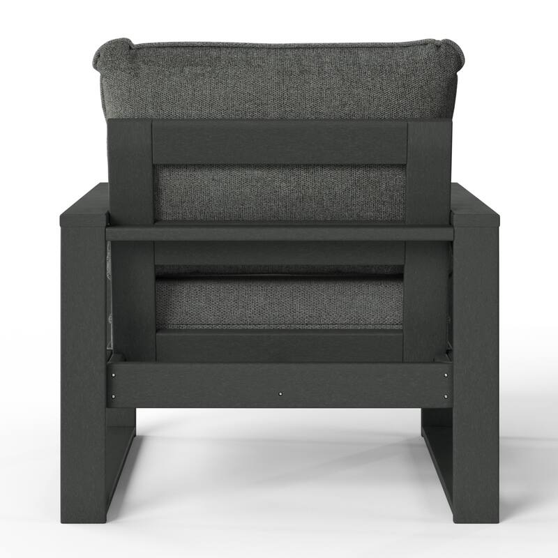 Polytrends Endless Patio Deep Seating Club Chair with Gray Frame