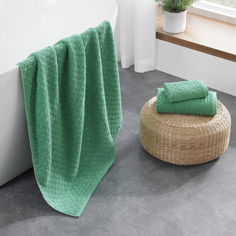 Tommy Hilfiger Brick Texture Solid Cotton 6 Piece Towel Set - 6 Piece