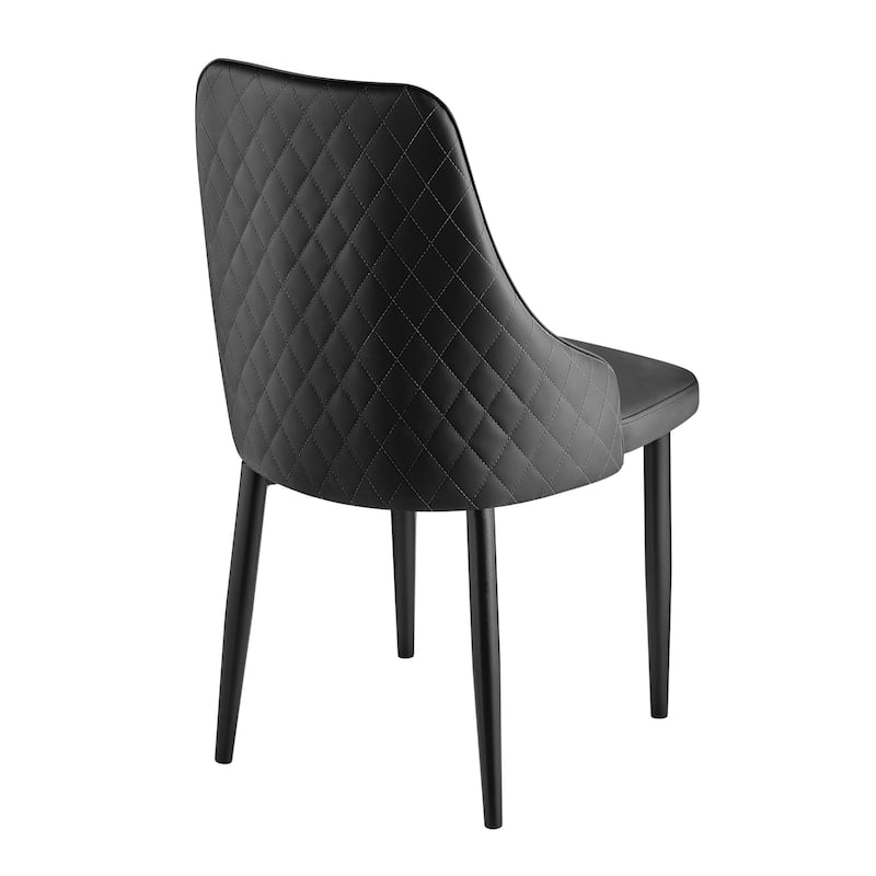 Faux Leather Upholstered Dining Chairs Set of 2 - 35.63"H x 17.72"W x 17.32"D