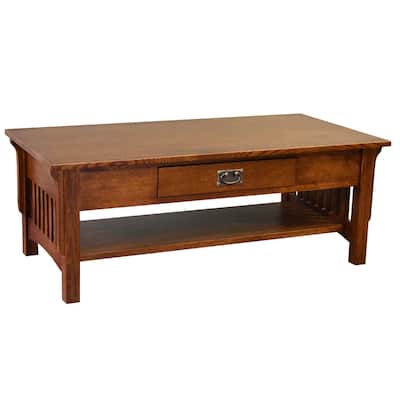 Mission Crofter Style 1 Drawer Coffee Table