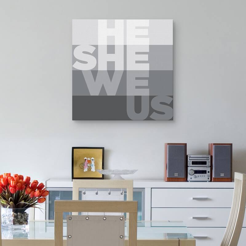 He She We Us by Parker Jones Canvas Art Print
